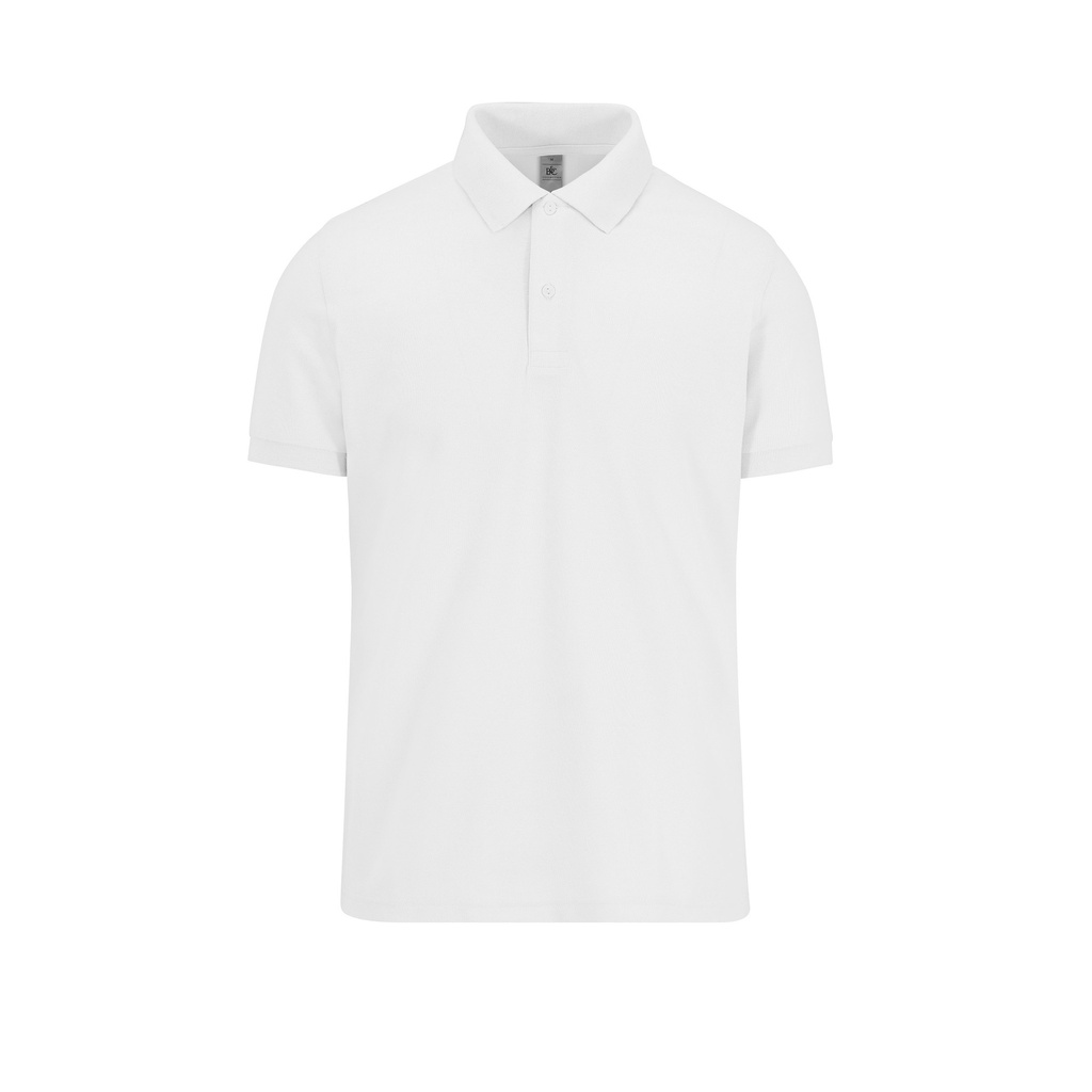 [CGPU426_82372_82353] B&C - My Polo 210 Heren Korte Mouwen (S, Wit)