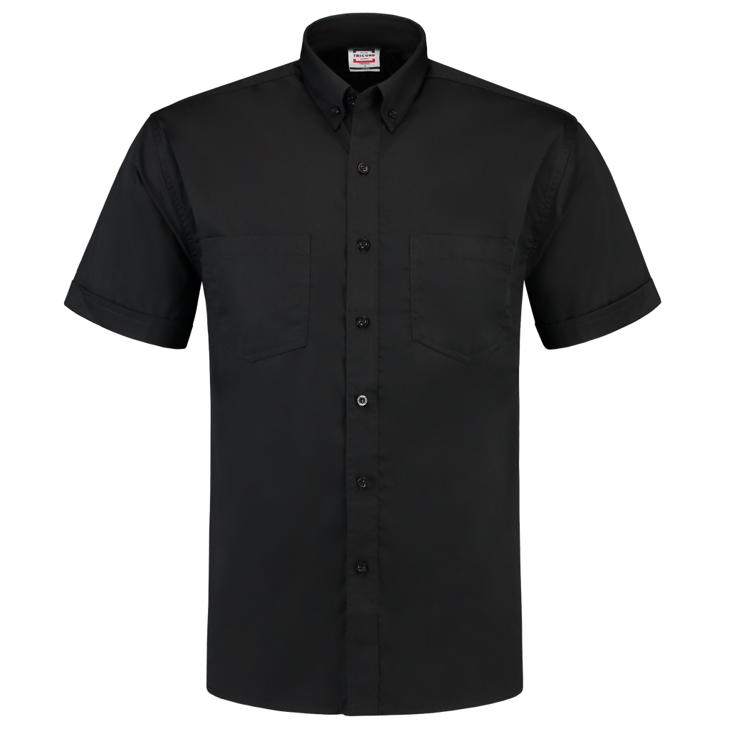 [701003BlackXS] Tricorp - Werkhemd Korte Mouw Basis (XS, Black)