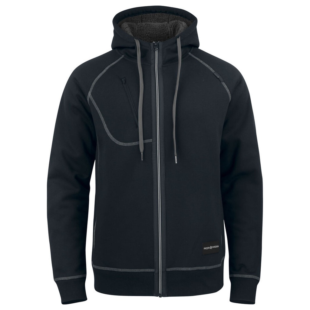 [642130-99-3] Projob - 2130 Hoodie Met Teddyvoering (XS, Zwart)