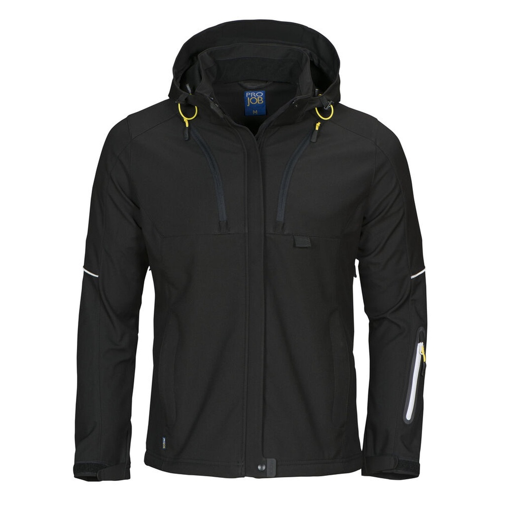 [643412-99-3] Projob - 3412 Dames Softshell Jas (XS, Zwart)