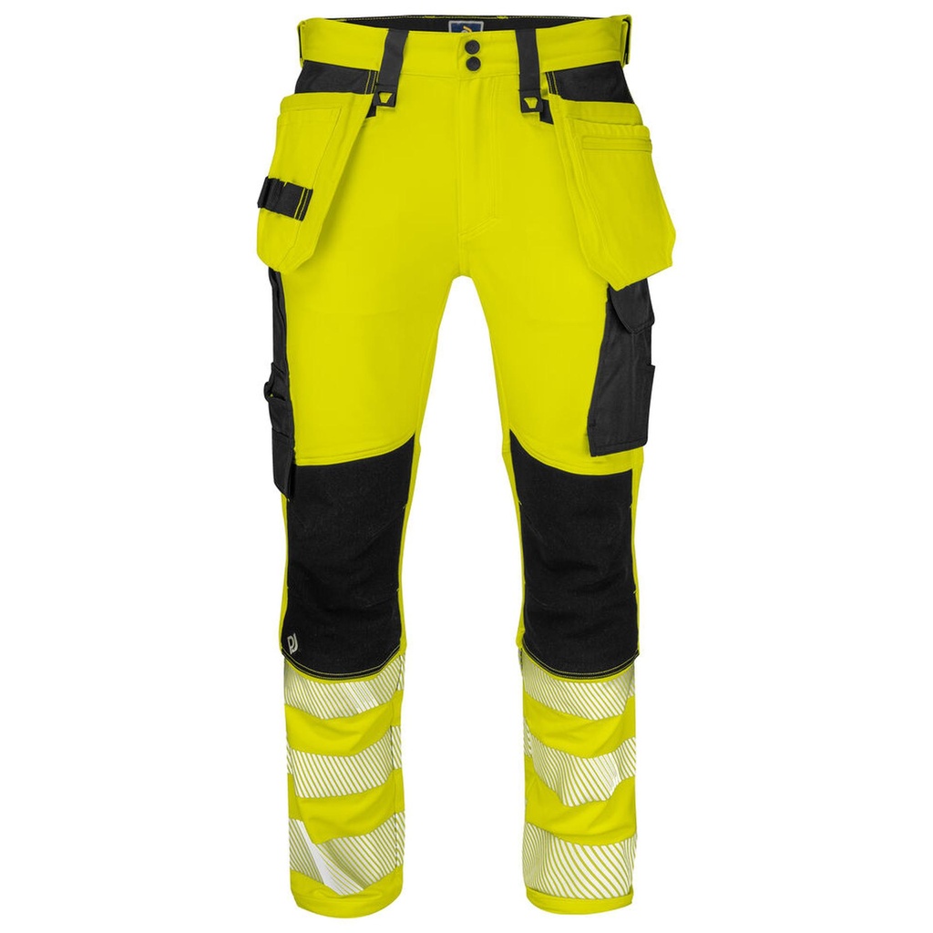 [646571-11-84] Projob - 6571 Signalisatiestretchbroek Met Kniezakken En Spijkerzakken En Iso 20471 Klasse 2 (D84)