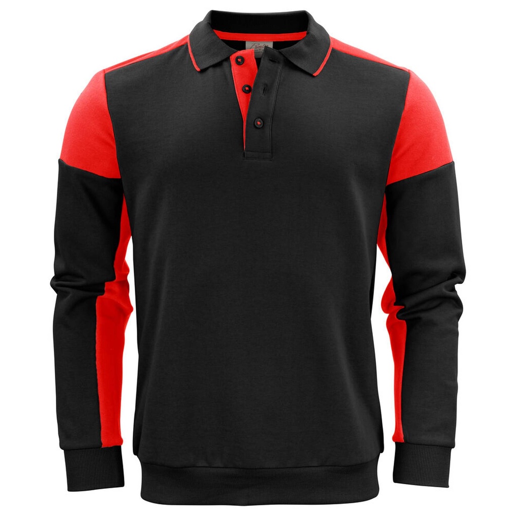 [2262060-9040-3] Printer - Prime Polosweater Unisex (XS, Zwart/Rood)