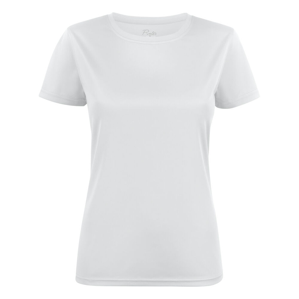 [2264026-100-3] Printer - Run T-Shirt Dames (XS, Wit)