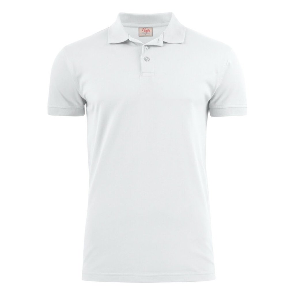 [2265020-100-4] Printer - Surf Stretch Polo Pique Heren (S, Wit)
