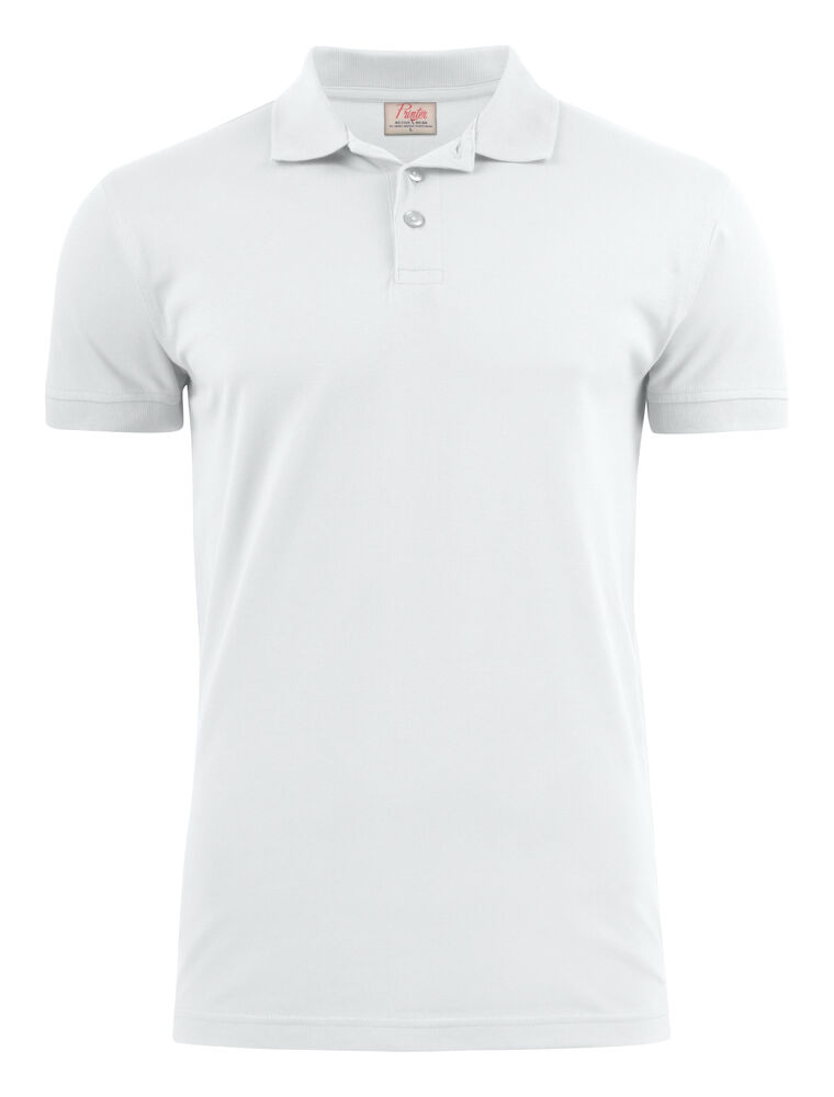 [2265020-100-4] Printer - Surf Stretch Polo Pique Heren (S, Wit)