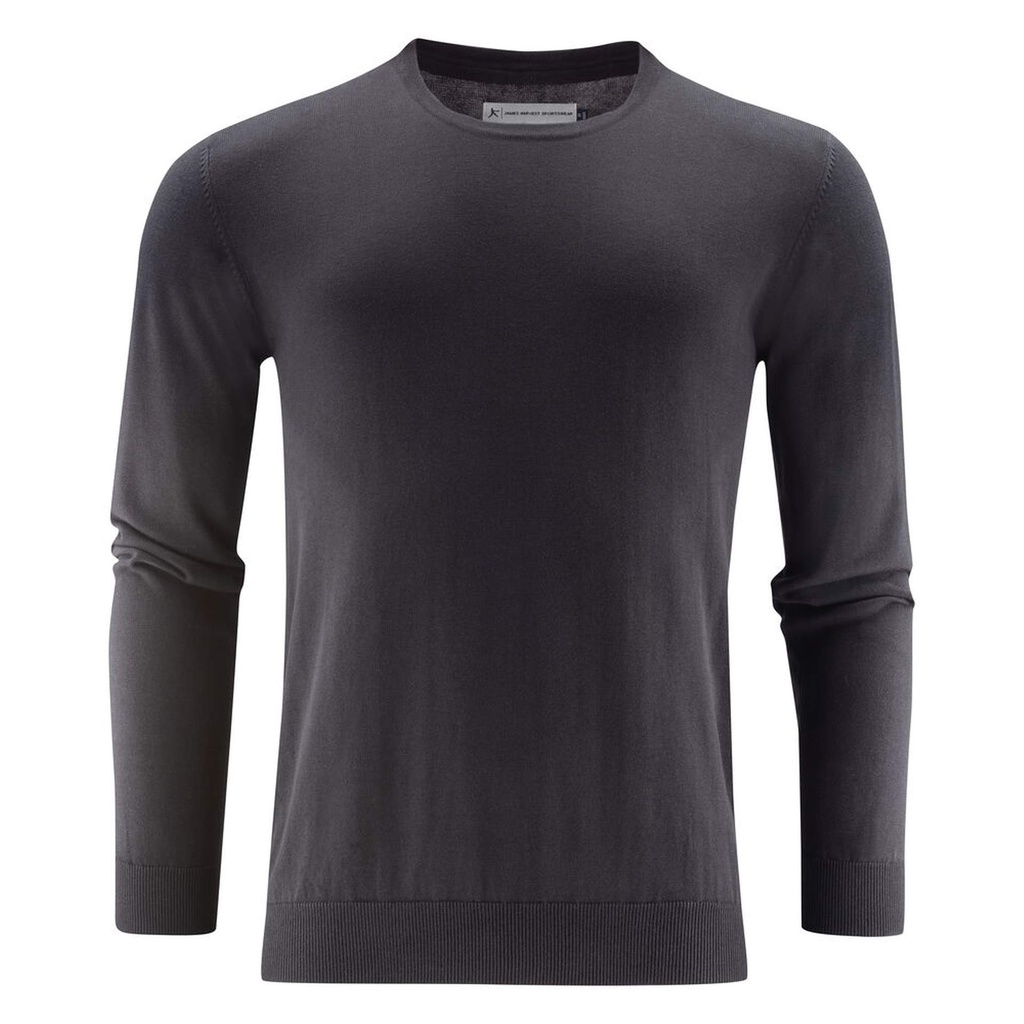 [2112512-900-4] James Harvest - Ashland U Gebreide Sweater Heren (S, Zwart)