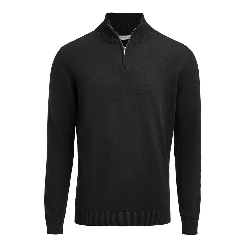 [2112515-900-2] James Harvest - Ashland Halfzip Gebreide Sweater Unisex (XXS, Zwart)