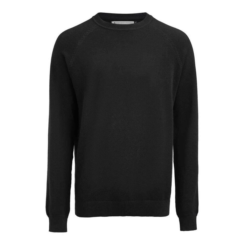 [2112516-900-4] James Harvest - Ashland Casual Gebreide Sweater Heren (S, Zwart)