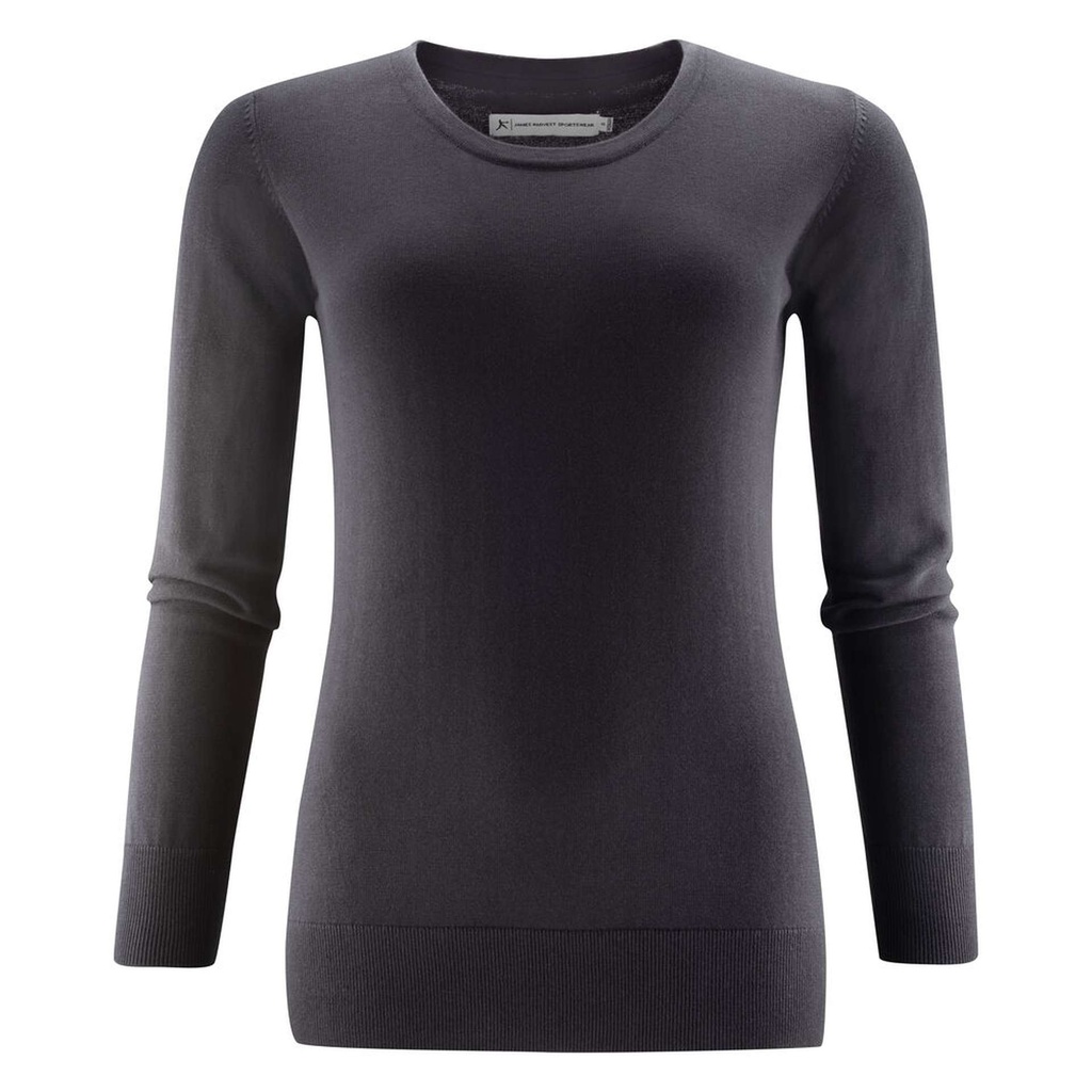 [2122509-900-3] James Harvest - Ashland U Gebreide Sweater Dames (XS, Zwart)