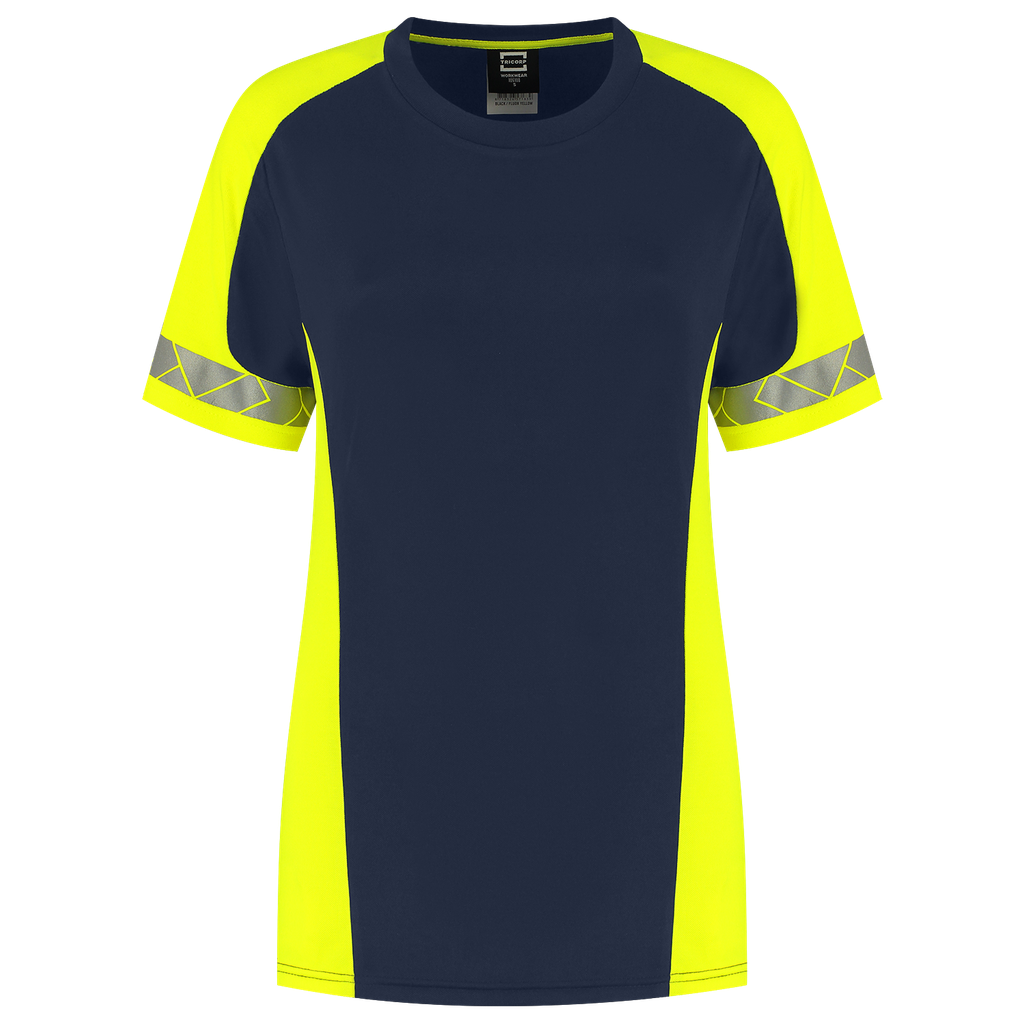 [106108InkFluoryellowXS] Tricorp - T-shirt Reflective Redefined Dames (XS, InkFluoryellow)
