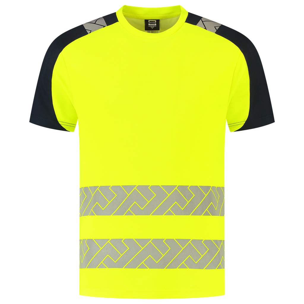 [106110FluoryellowInkXS] Tricorp - T-shirt High Vis Redefined Industrieel Wasbaar (XS, FluoryellowInk)