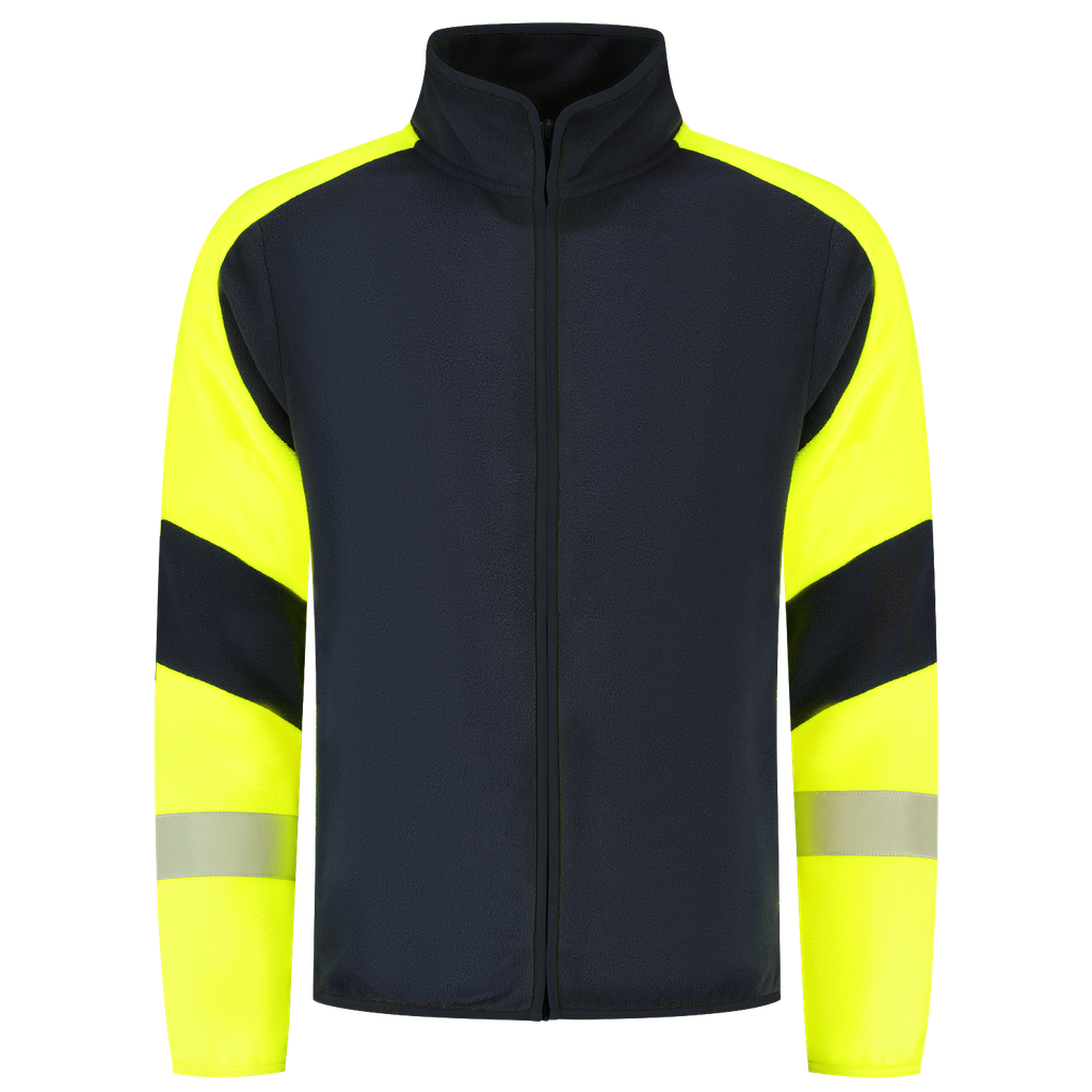 [306119InkFluoryellowXS] Tricorp - Fleecejack Reflective Redefined (XS, InkFluoryellow)