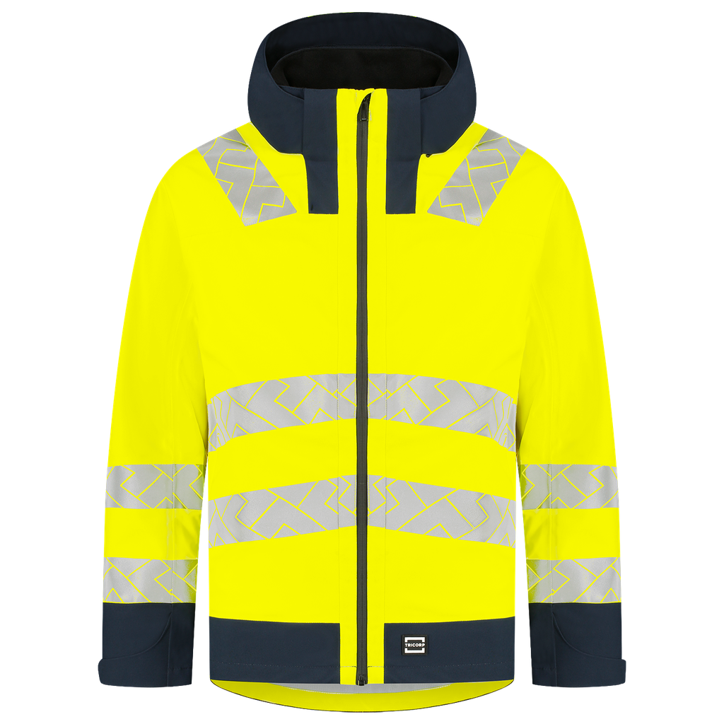 [406108FluoryellowInkXS] Tricorp - Regenjas Techshell High Vis Redefined (XS, FluoryellowInk)