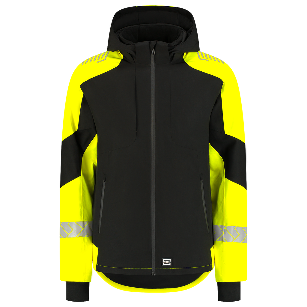 [406117InkFluoryellowXS] Tricorp - Winterjas Ripstop Reflective Redefined (XS, InkFluoryellow)