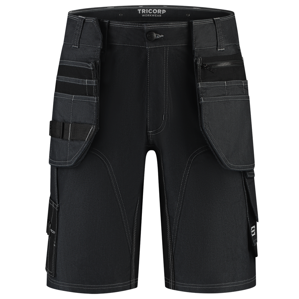[506123Black42] Tricorp - Jeans werkbroek Functional Stretch Redefined Kort (42, Black)