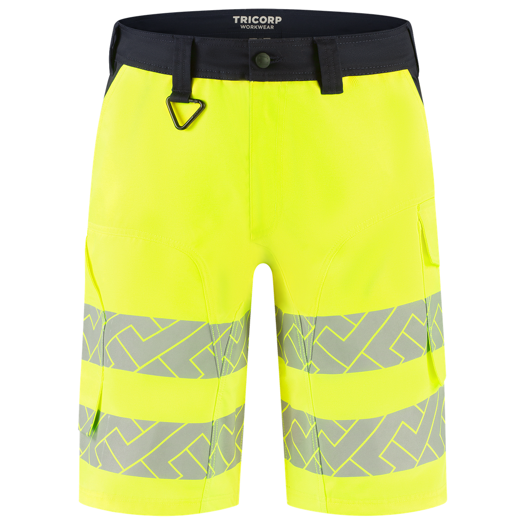 [506124FluoryellowInk42] Tricorp - Werkbroek Functional Stretch High Vis Redefined Kort (42, FluoryellowInk)