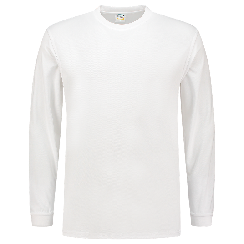 [102005WhiteXS] Tricorp - T-shirt UV Block Cooldry Lange Mouw (XS, Wit)