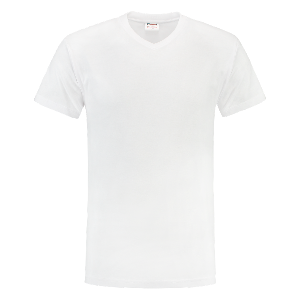 [101007WhiteXS] Tricorp - T-shirt V Hals (XS, Wit)