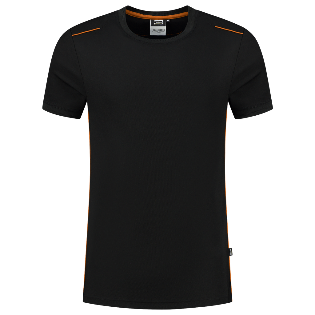 [102703BlackOrangeXS] Tricorp - T-shirt Accent (XS, BlackOrange)