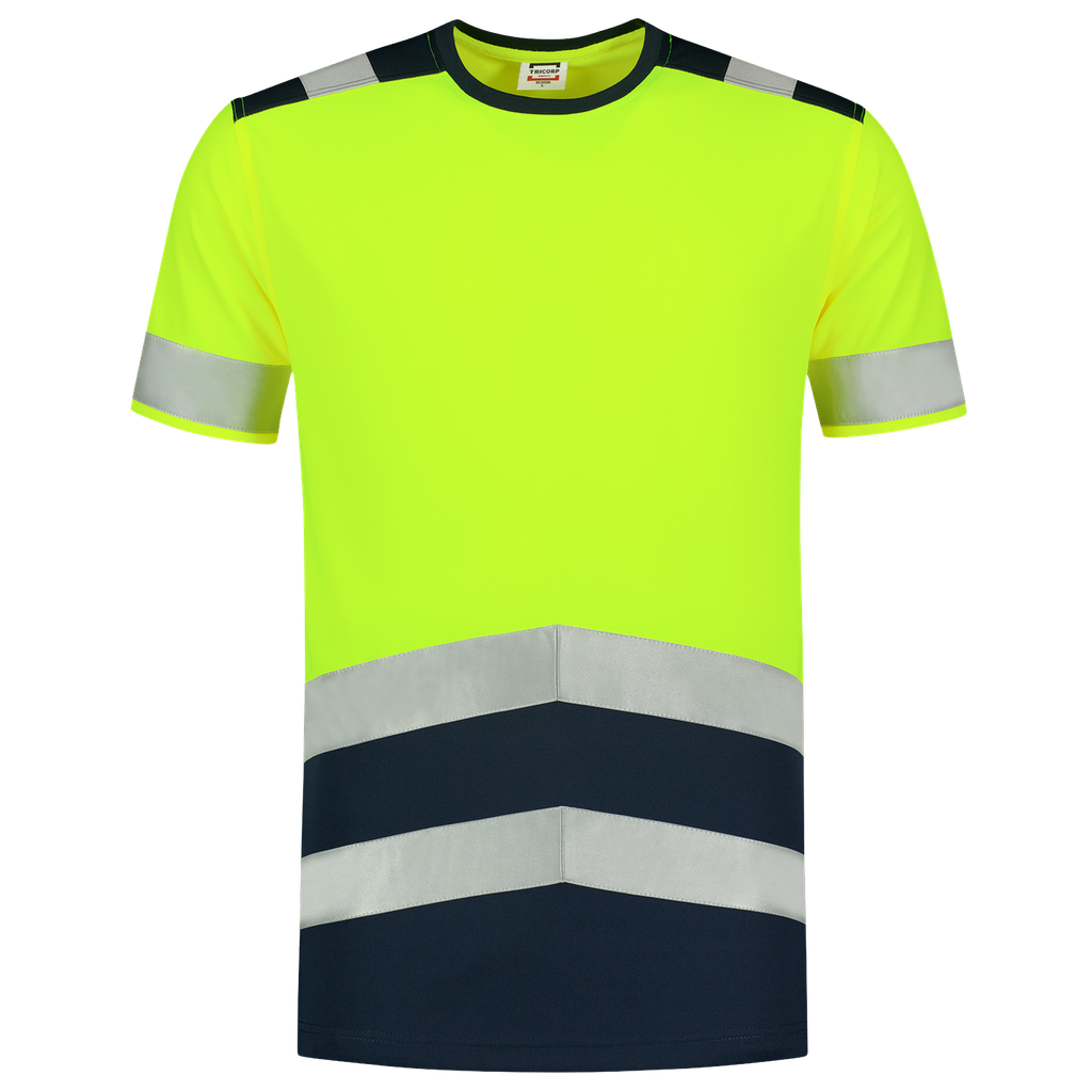 [103006FluoryellowInkXS] Tricorp - T-shirt High Vis Bicolor (XS, FluoryellowInk)