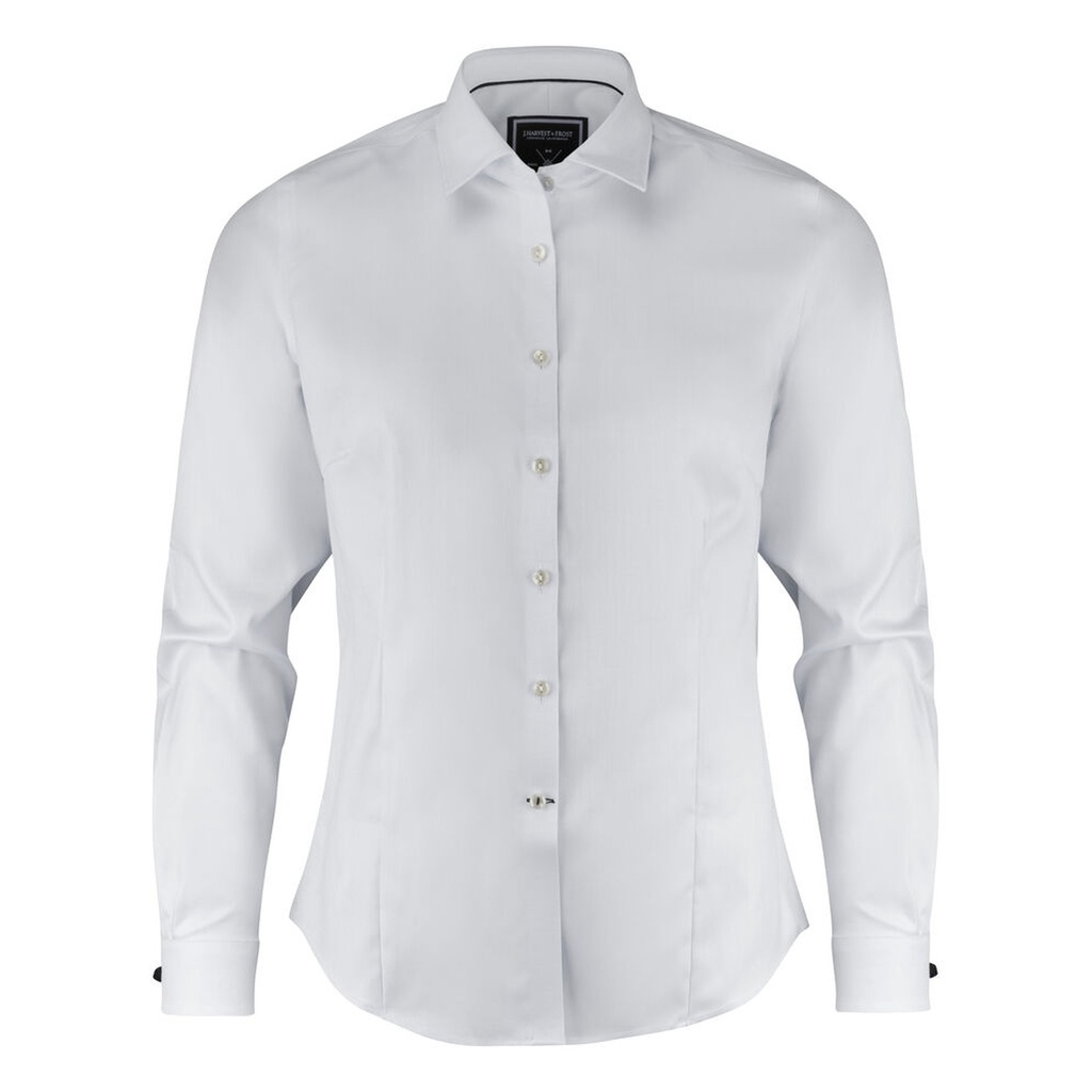 [2906003-100-3] J.Harvest & Frost - Black Bow 60 Hemd Dames (XS, Wit)