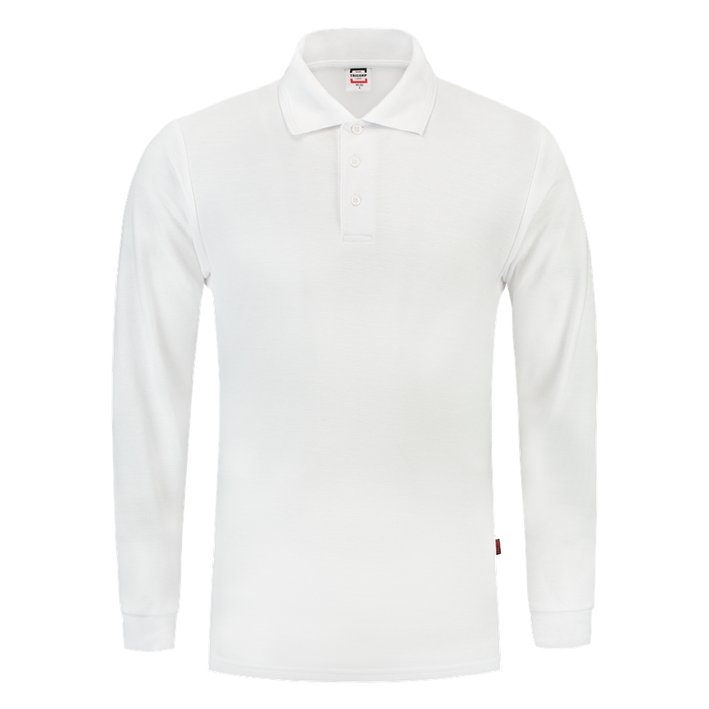 [201009WhiteXS] Tricorp - Poloshirt Lange Mouw (XS, Wit)