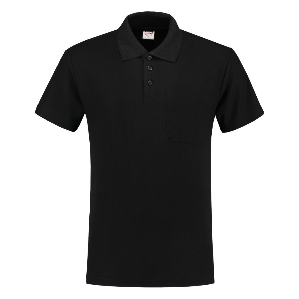 [201011BlackXS] Tricorp - Poloshirt Borstzak (XS, Black)