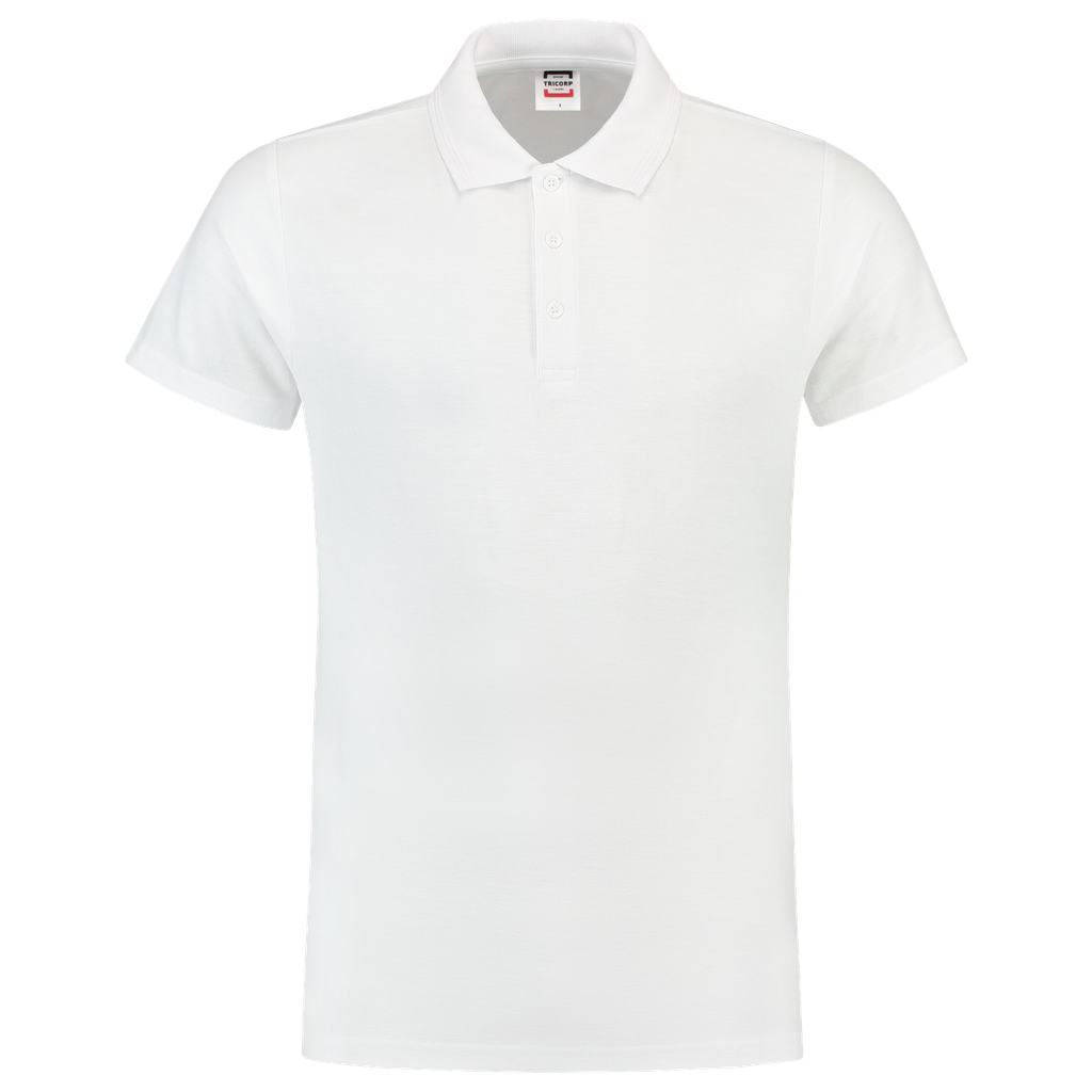 [201016White116] Tricorp - Poloshirt Fitted 180 Gram Kids (116, Wit)
