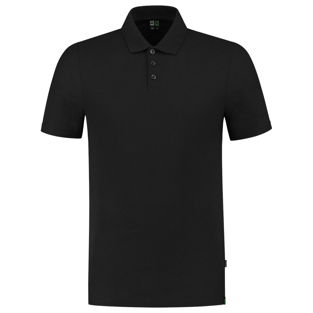 [201701BlackXS] Tricorp - Poloshirt Fitted Rewear (XS, Black)