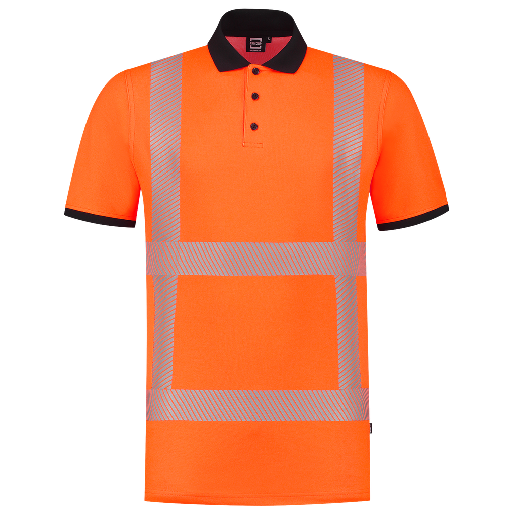 [203701FluororangeXS] Tricorp - Poloshirt RWS Revisible (XS)
