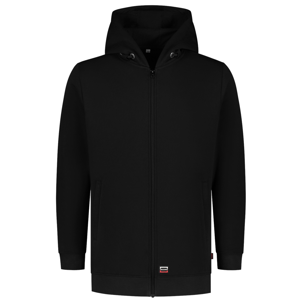 [301014BlackXS] Tricorp - Sweatvest Capuchon 60°C Wasbaar (XS, Black)