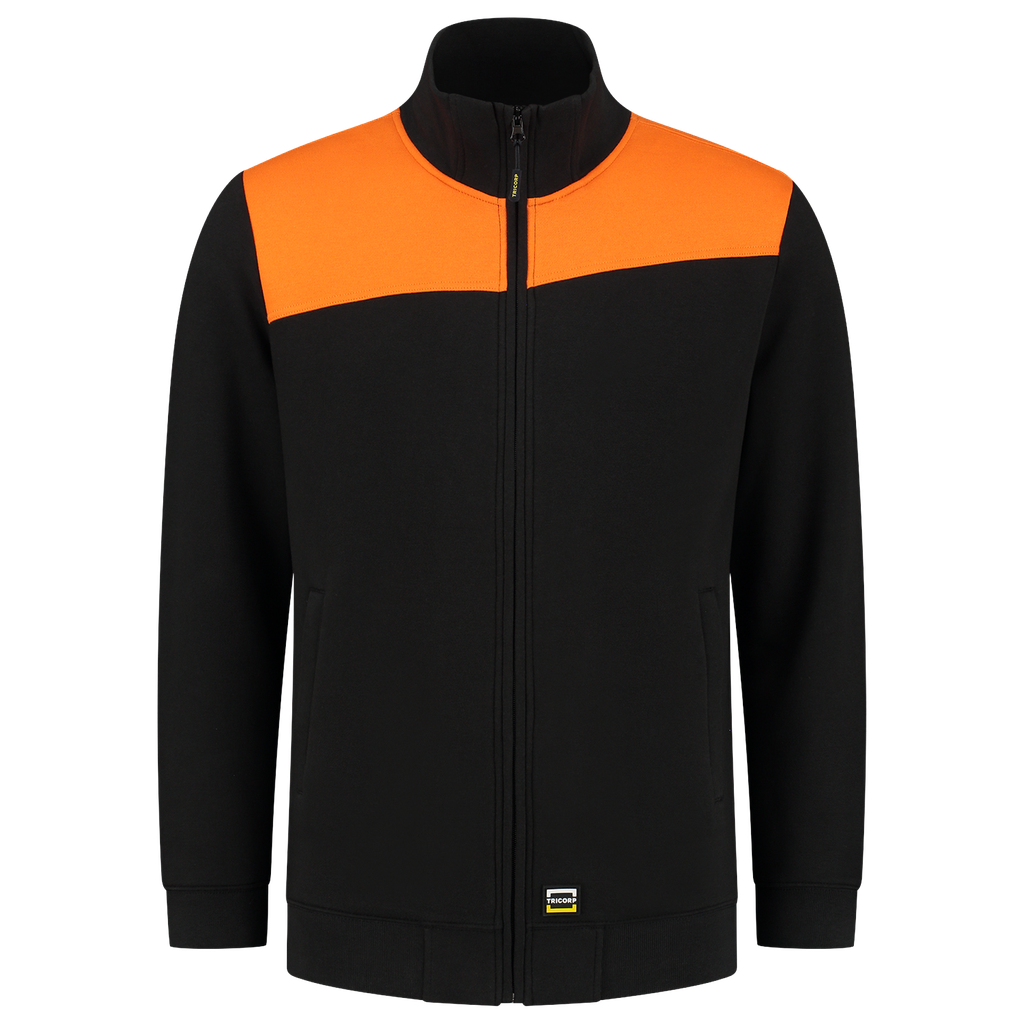 [302014BlackOrangeXS] Tricorp - Sweatvest Bicolor Naden (XS, BlackOrange)