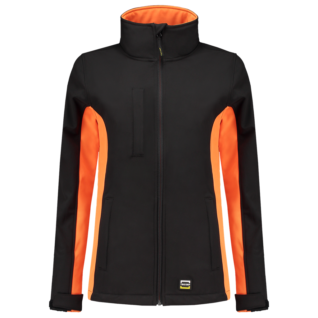 [402008BlackOrangeXS] Tricorp - Softshell Bicolor Dames (XS, BlackOrange)
