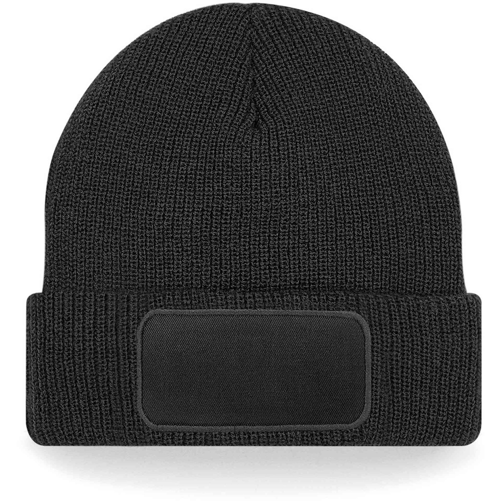 [B440_61084_61083] Beechfield - Thinsulate Patch Beanie (Black)