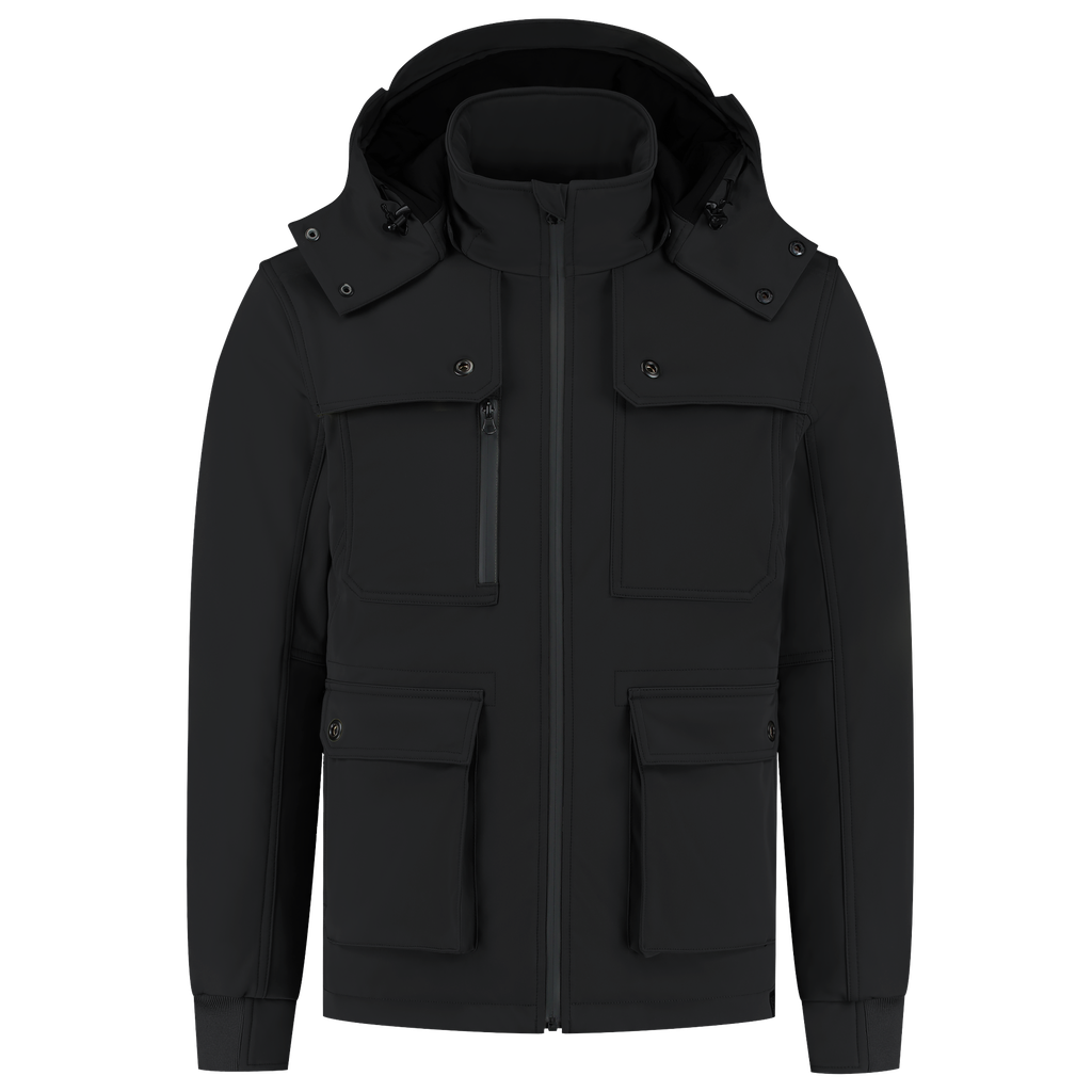 [402712BlackXS] Tricorp - Winter Softshell Jack Rewear (XS, Black)