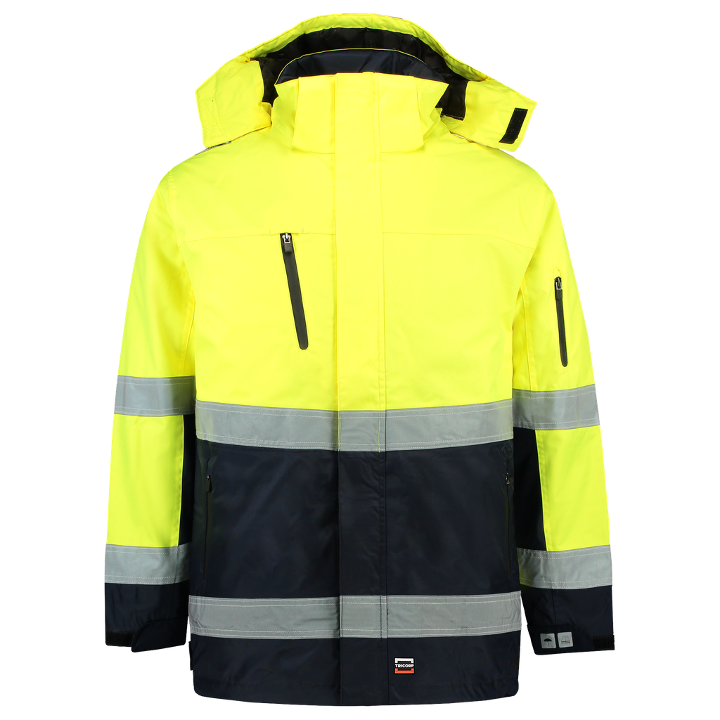 [403004FluoryellowNavyXS] Tricorp - Parka ISO20471 Bicolor (XS, FluoryellowNavy)