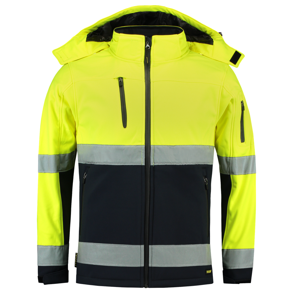 [403007FluoryellowNavyXS] Tricorp - Softshell ISO20471 Bicolor (XS, FluoryellowNavy)