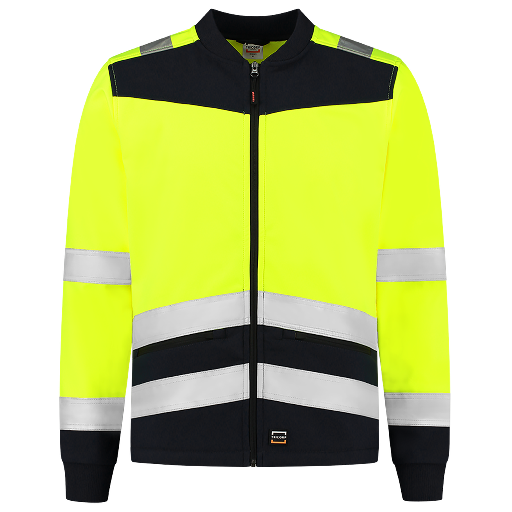 [403021FluoryellowInkXS] Tricorp - Softshell High Vis Bicolor (XS, FluoryellowInk)